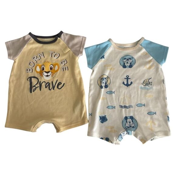 Baby Rompers Lot of 6 Disney Carter's Little Me - Picture 5 of 12